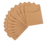 PEPLAYTAL 50 pièces Kraft Paper CD Sleeves DVD Storage Envelopes Scratch Dust Protection for Home Office School Use