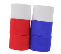 PEPLAYTAL 6 pièces Bandes de Papier Crépon pour Décoration de Fête Mariage Anniversaire Rouleaux de Papier Streamer Blanc Rouge Bleu Royal Facile à Modeler et Suspendre