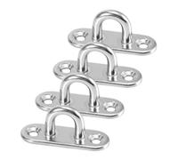 PEPLAYTAL 6 Pièces Lot de Crochets U Acier Inoxydable Anneau de Fixation Robuste pour Suspension Plafond Plaque à Œillet Résistante Corrosion avec Vis pour Montage Sécurisé Support Plafond