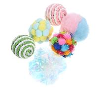 PEPLAYTAL 6 pièces Peluches Balles pour Jouets Colorés avec Clochette Légères et Amusantes pour Dintérieur à Réduire Mauvaises Habitudes de Morsure et Favorise Lexercice et Linteraction