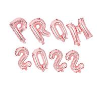 PEPLAYTAL 8 Pièces Kit de Ballons Roses Dorés Prom pour Décoration de Fête de Remise des Diplômes Ornements de Ballon Alphabet et Chiffres Accessoires pour Décor de Salle et Arrière Plan