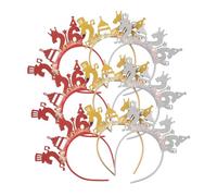 PEPLAYTAL 9 Pièces Headbands Happy Year Lightweight Photo Props Party Accessories For Family Gatherings And Year's Eve Celebration