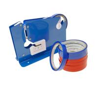 PEPLAYTAL 9 Pièces Scelleuse de Sac avec Cutter Ruban Adhésif Dispositif de Fermeture Alimentaire Pratique et Mural Coupe Ruban Ergonomique pour
