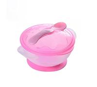 PEPLAYTAL Assiette à Succion Antidérapante Pour Bébés Ensemble De Bols Léger Et Pratique Rose Design Stable Et Couleur Vive Pour Repas Famille