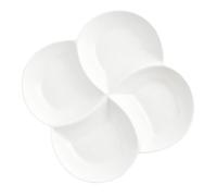 PEPLAYTAL Assiette Céramique Compartimentée Sections Antidérapante Plateau Repas Snack Service Pratique pour Adultes Design Élégant et Facile à Nettoyer Réutilisable