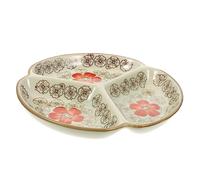 PEPLAYTAL Assiette Compartiments Céramique Plate Divisée Multifonction pour Repas Équilibrés Résistante et pour Pique et Usage