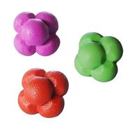 PEPLAYTAL Ballon De Réaction Hexagonal 5,5 Cm Lot De 3 Ballons D'agilité en Couleur Aléatoire en Salle Équipement De Fitness pour Amélioration Réactivité