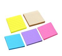 PEPLAYTAL Bloc Notes Adhésives Rayées Couleurs Assorties pour Bureau Étudiant Papier Lisse Facile à Écrire Notes Pratiques pour Rappels et Planificateur Quotidien