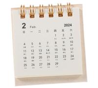PEPLAYTAL Calendrier de Bureau Décoratif Mini Format Spiralé pour Table Planificateur Compact et Pratique pour Maison et Bureau
