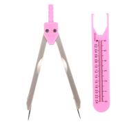 PEPLAYTAL Calibre de Précision pour Électrocardiogramme avec Règle Intégrée et Protection Diviseur Réglable pour Marquage Mécanique et Dessin Ekg Outil de Mesure Portable et Rose