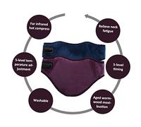 PEPLAYTAL Ceinture Chauffante Électrique Cervicale USB avec Moxibustion Intégrée Soutien Confortable et Ajustable pour Soulagement Cervical sans Poids Supplémentaire