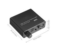 PEPLAYTAL Convertisseur Audio Numérique vers Analogique Portable Fer Adaptateur Optique vers Analogique Sortie Stéréo Haute Qualité Compact et Facile à Transporter Compatible TV DVD et