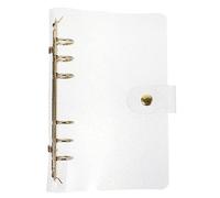 PEPLAYTAL Couverture de Carnet PVC Transparent Doré Coque pour Carnet à Anneaux Étui et Protection pour Journal et Agenda de Voyage