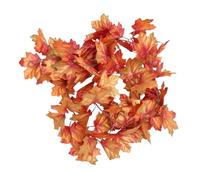 PEPLAYTAL Décoration Guirlande Automne Rotin Artificiel avec D Érable Simulées Orange Double Suspendue pour Halloween et Thanksgiving pour Intérieur et Extérieur Fête et Restaurant