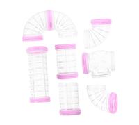 PEPLAYTAL Ensemble de Tubes en Plastique pour Hamster Kit de 8 Pièces Connecteurs de Labyrinthe Accessoires pour Cage à Hamster Tunnel Extérieur pour Petits Animaux