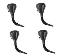 PEPLAYTAL Entonnoir à Carburant Plastique Multifonction à Large Bouche avec Embout Flexible Outil Urgence Remplissage sans Déversement Lot de Noir