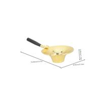 PEPLAYTAL Filtre à Thé Maille avec Manche Passoire Fine Résistante Haute Température Infuseur Portable pour Maison Accessoire Thé Pratique sans Dépôt Design Créatif Zen Doré