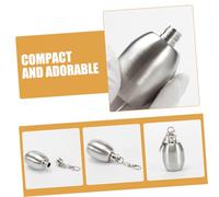 PEPLAYTAL Flasque Inoxydable Portable avec Porte Clés Petite Bouteille de Voyage Multifonction pour Camping et Randonnées Fiole pour Hommes