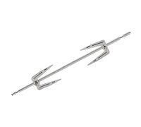 PEPLAYTAL Fourchette à Poulet Acier Inoxydable avec Tige et Vis Ustensile de Cuisine Rotatif pour Barbecue et Rôtissoire Outil Polyvalent pour Gril et Camping
