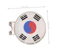 PEPLAYTAL Golf Ball Marker Hat Clip with Korean Flag Sturdy Iron Material Weather Resistant Lightweight and Portable Elegant Gift Box Packaging for Golf Enthusiasts