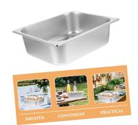 PEPLAYTAL Grand Bac Alimentaire Inox Gn Capacité Plateau Buffet Réutilisable pour Restauration et Cuisine