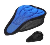 PEPLAYTAL Housse Selle VTT Silicone avec Coussin Éponge Épais Respirant Ergonomique Bleu