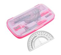 PEPLAYTAL Kit de Géométrie Scolaire avec Compas Rapporteur Clair et Règle pour Conception Architecturale et Travaux Mathématiques Portable pour Étudiants