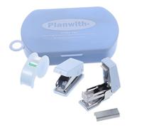 PEPLAYTAL Kit Multifonction de Papeterie Portable avec Agrafeuse Perforatrice et Distributeur de Ruban Adhésif Complet pour Scrapbooking et DIY Boîte Légère et Pratique pour Loisirs Créatifs