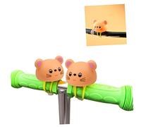 PEPLAYTAL Klaxon Squeeze Fort avec Lumière Casque Orange Garçon Fille Sonnette Guidon et Facile à Installer Accessoire Sécurité Montagne Route