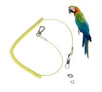 PEPLAYTAL Laisse pour Oiseau Ajustable De Mètres Élastique pour Activités Extérieures De Perroquet avec Anneau De Griffe No Couleur Aléatoire