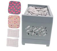 PEPLAYTAL Lit Superposé pour Hamster Nid à Double pour Chinchilla Lit Amovible pour Petit Animal Accessoire Pratique pour Cage