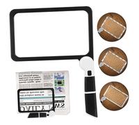 PEPLAYTAL Loupe de Lecture Portable avec LED Lumineuse Lentille Pliable Acrylique pour Personnes Âgées Loupe Manuelle Éclairante pour Lecture et Observation