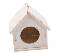 PEPLAYTAL Maison Bois pour Hamster Et Petits Animaux Refuge Naturel pour Souris Et Cobaye Espace De Vie Confortable Et Esthétique