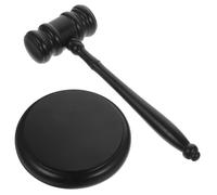 PEPLAYTAL Marteau de Juge Bois Multifonctionnel Gavel Denchères et Portable avec Bloc Sonore pour Juges et Commissaires Priseurs