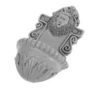 PEPLAYTAL Miniature Lion Head Wall Decor Sculpture Symbolic Courage Design for Dollhouse Garden Scene Realistic Prop for Tiny House Decoration