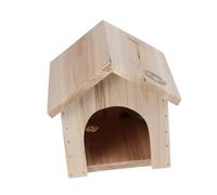 PEPLAYTAL Modèle De Maison en Rondins Intérieur Extérieur Nid pour Animaux Écureuil Chinchilla Triangle Chalet Morsure Chalet Bambou
