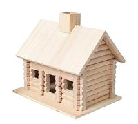 PEPLAYTAL Nichoir Massif Fait Main Maison Large Entrée pour Petits Oiseaux Décor Original pour Jardin Extérieur Balcon Nid Confortable pour Canaris Perroquets et Mésanges Support DIY
