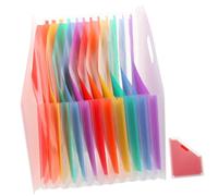 PEPLAYTAL Organiseur Fichiers Accordéon Grand Format Extensible Plastique Trieur Compartiments Multi- pour Bureau École et Maison Rangement Factures et Documents Transparent