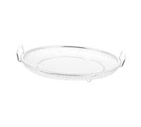 PEPLAYTAL Panier Vapeur Acier Inoxydable avec Double Poignée Support de Cuisson Haute Température Rack Multifonction pour Légumes et Fruits Facile à Nettoyer et Portable