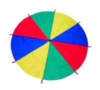 PEPLAYTAL Parachute Arc-Ciel Garçon Fille avec Poignées pour Jeux Coopératifs Plein Air de Esprit Équipe et Activités de Groupe à École Maternelle