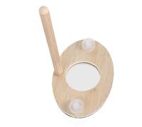 PEPLAYTAL Perchoir Bois avec Miroir pour Oiseaux Accessoire De Cage Multi-Fonction pour Perroquets Perruches Et Calopsittes Support Stable pour Divertir Et Exercer Votre Oiseau