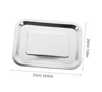 PEPLAYTAL Plaque de Cuisson Acier Inoxydable Plateau Rectangulaire Épais Multi Usage pour Four Barbecue et Pâtisserie Surface Lisse Facile à Nettoyer Adapté Maison et Restauration