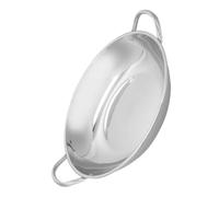 PEPLAYTAL Poêle Inox Grand Volume avec Double Poignées Anti-brûlure Casserole Polyvalente pour Cuisson Induction Facile à Nettoyer et Sécurisée pour Cuisine et Camping