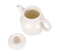 PEPLAYTAL Pot à Sauce Céramique Blanc avec Couvercle et Poignée Ergonomique Pichet pour Condiment et Sauce Gravy Récipient Sûr et pour Cuisine et Repas Maison