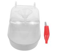 PEPLAYTAL pour Perroquets avec Ouverture Supérieure et Entonnoir Bac de Bain pour Petits Oiseaux et Bac pour Nettoyage des Oiseaux Accessoire de Cage Blanc Couleur