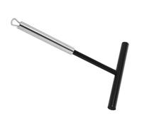 PEPLAYTAL Raclette Inox T Forme Acier Inoxydable avec Nylon Étaleur Pâte Crêpière Facile à Suspendre Outil Professionnel pour Cuisson et Pâtisserie