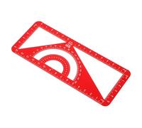 PEPLAYTAL Règle Alliage Aluminium Multifonction Ensemble Rapporteur Triangle et Règle Droite Lecture Claire pour Dessin Mesure Architecturale et Éducation