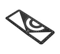PEPLAYTAL Règles Aluminium Multifonction pour Dessin et Mesure Géométrique Rapporteur Dangle Équerre et Règle Droite Matériel Scolaire pour Collège et Techniques