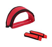 PEPLAYTAL Sangles De Pédales De Vélo à Cale-Pieds Rouge en Nylon Résistant Réglables, Fixation Antidérapante sans Boucle pour Vélo à Pignon Fixe, VTT Et Route, Protection Confortable pour Pieds