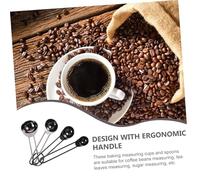 PEPLAYTAL Set Cuillères et Tasses à Mesurer Inox Réutilisables Noir Mat pour Cuisine Pâtisserie Café Restaurants Outil de Mesure et Compact